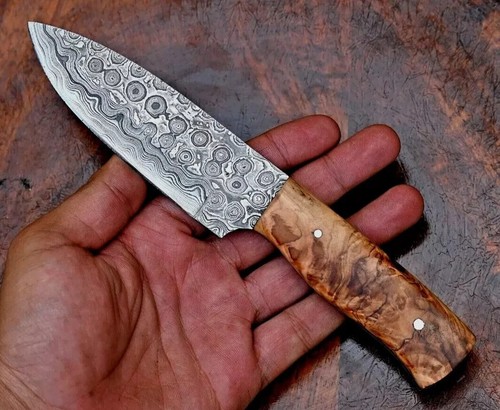 Damascus hunting knife custom - damascus,